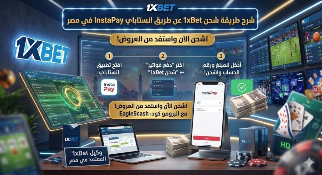 شحن 1xbet عن طريق انستاباي في مصر